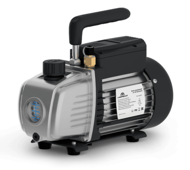 LAMPRECHT Насос вакуумный LT-VP120-R410 (1-ступ., 60л/мин, 60 microns, 1/4 SAE) LAMPRECHT