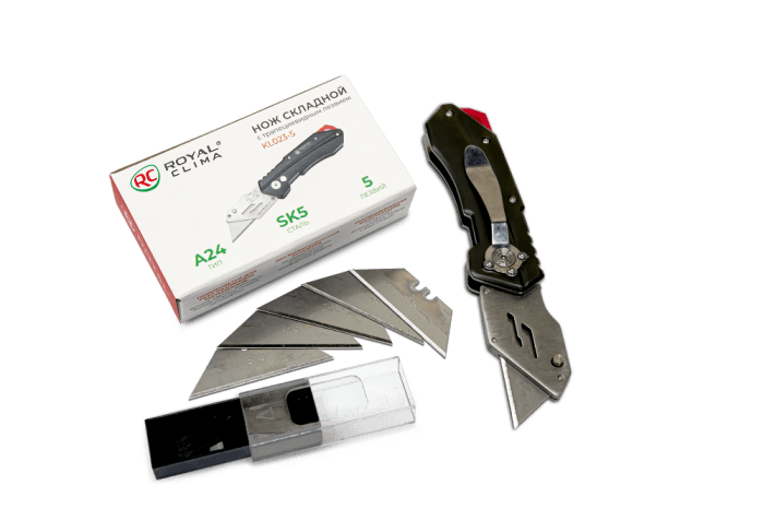 Нож складной с трапециевидным лезвием ROYAL Clima KL023-5