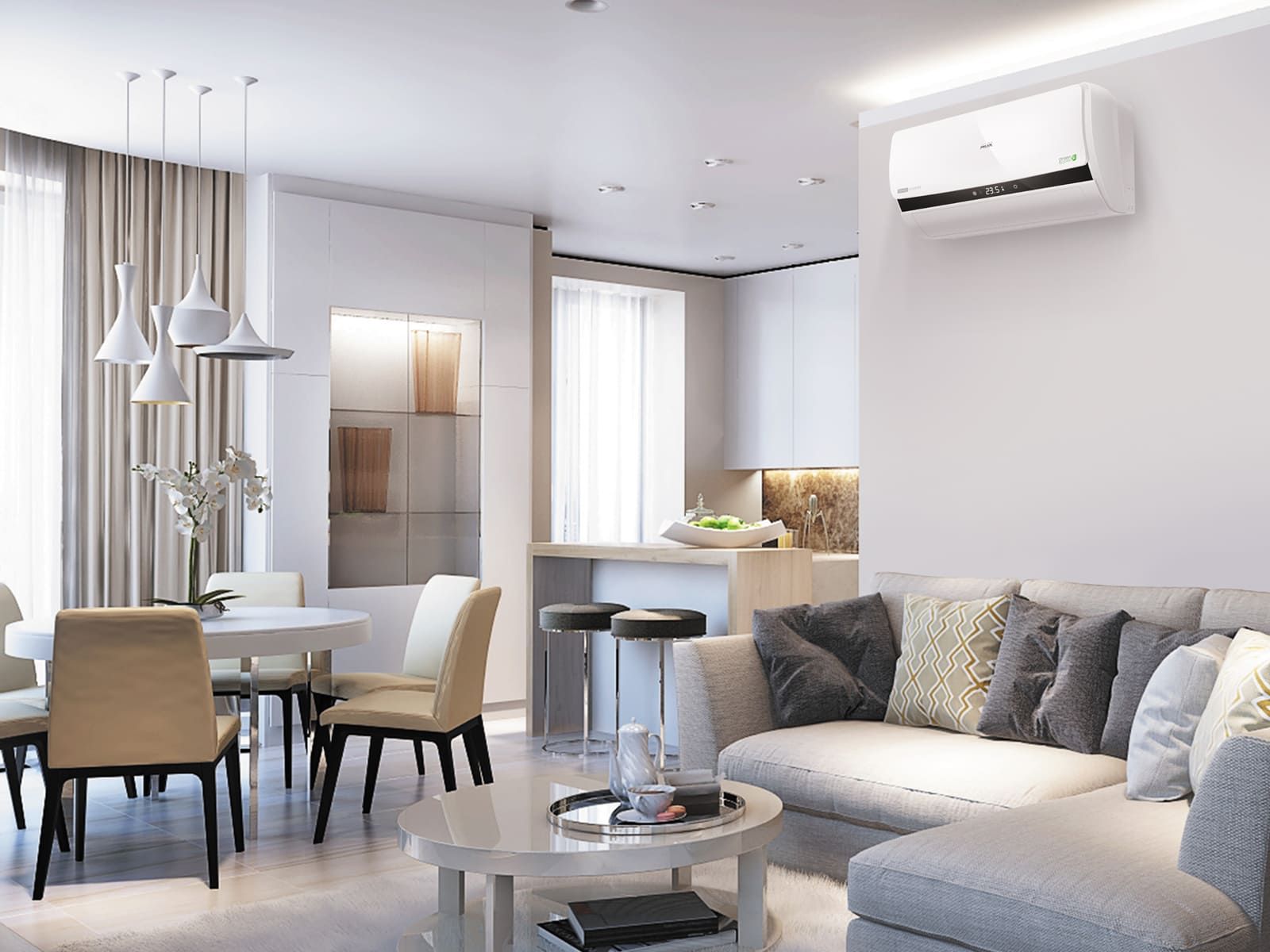 AUX Настенный внутренний блок мульти сплит системы AUX AMWM-H18/4R1(L) (v2) 50м² фото 4