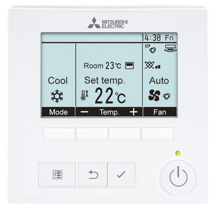 Mitsubishi Electric Доп. оборудование кондиционера Mitsubishi Electric PAR-33MAAG-J Полнофункциональный проводной ПУ